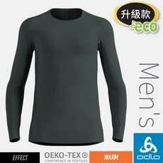 ODLO 男 保暖圓領長袖衛生衣 ECO Warm 登山衣 排汗內衣 159102