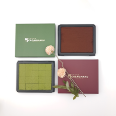 카카오마루 [파베] 수제 말차 & 밀크 생초콜릿 묶음, 2개, 140g