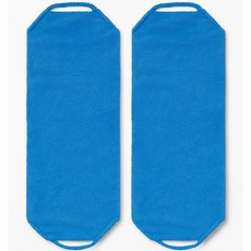 리앤리 대나무 친환경 등때밀이 롱 샤워타월, 2개, 1세트, 블루