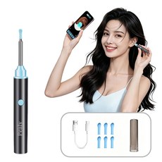 스마트 내시경 귀이개 LED 500만 고화질 카메라, 블랙, 1개, 1개입 블랙, 1개, 1개입