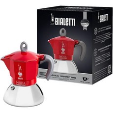 Bialetti 비알레티 New 모카 인덕션 커피 메이커 그외 각종 556388, 2 Tassen, New Moka Induction, Rot