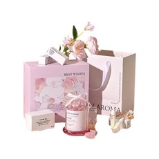 GUKINN.AROMA 粉色晶石香薰禮盒, 梔子花 雨後花園晶石禮盒
