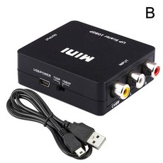 Sdi to hdmi 변환 방송용 오디오 영상전송 HD 1080P AV HDMI RCA 컴포지트 어댑터 컨버터 US 110vB 케이블 포함 TV PC 프로젝터용 CVBS, B, 1개