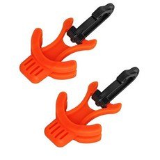 JUSTOOP 스쿠버 옥토 플러그 플라스틱 레귤레이터 문어 리테이너 블랙 클립이 있는 다이빙 마우스피스 홀더 2개 오렌지117482, 주황색