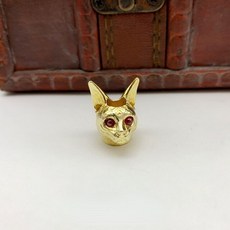 파라코드캥핑팔찌 Died Soul Patron Saint Egyptian Cat Knife Bead DIY 파라코드 끈 펜던트 쥬얼리 액세서리 EDC 야외 우산 로프 참, [03] Brass Color, 1개