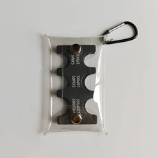 휴대용 작은 지갑 손실 방지 클립 스토리지 코인 주최자 통화 정렬 여행 투명 카드 케이스, 01 Black