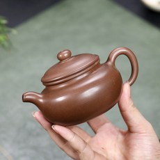 茶器堂 宜興紫砂壺 180cc 內推球孔 全手工仿古壺, 原礦某革紫泥仿古壺180cc, 1個