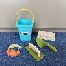 DFMEI 兒童玩沙戲水玩雪沙灘玩具套裝寶寶挖沙子工具磚匠工具海灘, 1個, 913-330砌磚+桶:如圖, 1cm