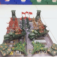 二戰兵人套裝軍事沙盤兒童塑料士兵懷舊小士兵模型打仗玩具, 1個, 模型卡車66件
