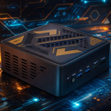 TOPC迷你桌機高效能迷你電腦, 黑金鷹, 準系統(無RAM/SSD/OS)), 1TB, 32GB, Windows 11 家用版