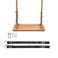 원목그네 로프세트 야외정원 정원용 실내 나무의자, 느릅나무 성인용 56x20