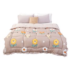 台灣製花邊暖糖被 石墨烯纖維蓄熱保暖 雙面親膚舒適設計 冬被, 花苑