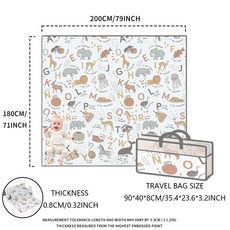 寶寶摺疊爬行墊防潮隔涼XPE厚地墊兒童臥室客廳遊戲墊家用爬爬墊, 1個, 家庭自用不指定圖案