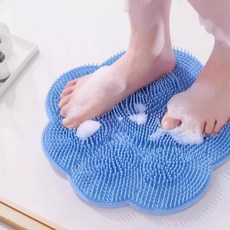 오브솔 발세척 풋 브러쉬 논슬립 실리콘 매트, 100g, 1개, 1개입, 블루