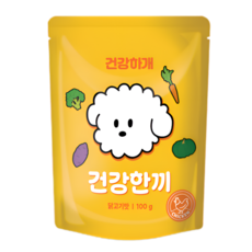 [건강하개] 건강한끼 강아지 습식사료 자연식 화식, 4개, 100g, 닭