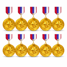 알파벳샵 금메달 상메달 우승 칭찬 목걸이 메달, 금매달 상 10개입