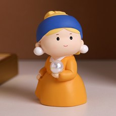 쭁쭁이네 명화 감성 피규어 인테리어 소품, 진주 귀고리 소녀감성