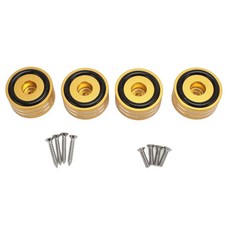 스피커 분리 피트 4개 알루미늄 합금 진동 댐퍼 턴테이블 CD DVD 플레이어 앰프용 하이파이 오디오 기기 스파이크 8개 나사 포함으로 간단하게 설치할 수 있습니다. (은, 금