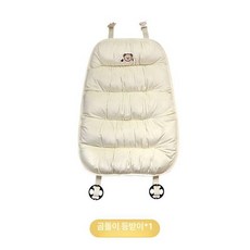 자동차 다리 받침대 차박 휴식 지지대 뒷좌석 스툴, 베어베이비벨벳등받이