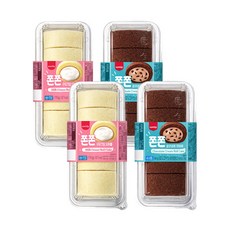 삼립 쫀쫀 크림 모찌롤 110g 우유2개+초코2개, 1세트, 440g