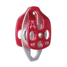 등산용 더블 시브 풀리 클라이밍 플레이트 동굴 도르래, 레드