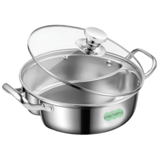 스틸터틀 용접자국없는 통주물 반반냄비, 1개, 인덕션가능 4.5L, 28cm