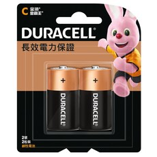 金頂 金霸王 DURACELL 2號C 鹼性電池 - 1入/2入裝, 1個, 1入