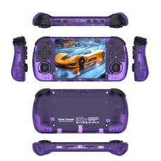휴대용 게임기 BOYHOM 호환용 R36H PRO MAX 4.2인치 디스플레이 1G 듀얼 램 레트로 게임 플레이어 64G 선물, 9)Purple