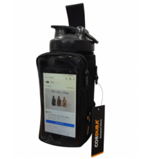 헬킹콩 투명 마그네틱 보틀 파우치 자석 물병 가방 핸드폰 터치, [투명 본체+스트랩]_ 블랙, 1개, X