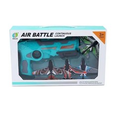 AIR BATTLE 連續發射 泡棉飛機槍 玩具槍, 湖水綠, 1個