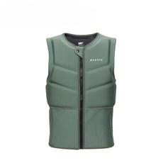 MYSTIC Star Fzip Kite 耐衝擊夾克，輕量化高浮力防撞背心，適用於風箏衝浪、滑水、釣魚等水上運動，前拉鍊設計方便穿脫, 綠_S, 綠