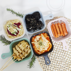 항균 손잡이앞접시 5종세트 반찬 원형앞접시세트 사각앞접시세트 식기세트 플레이트 그릇 캠핑, 1개, 사각 앞접시 5종세트, 상세페이지 참조