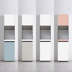 퍼스웰 속깊은광폭 냉장고틈새장 주방수납장.400 밥솥형(HA_088), 올리브, 어프리콧, 상단색상:어프리콧 / 하단색상:올리브