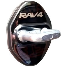 小鳥的店 RAV-4 5代 2019-24 車門鎖扣蓋 黑鈦不鏽鋼 鎖扣保護蓋 門鎖蓋 限位器 保護蓋 RAV4配件改裝, 【黑鈦鏡面款】四入