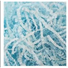 100G 拉菲草紙絲 細厚紙絲 褶皺紙絲 包裝用品 緩衝用品 裝飾紙絲 包裝紙絲 好好逛文具小舖 Pomei, 6-03002 褶皺紙絲/薄荷藍/小包, 1個