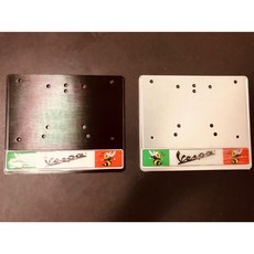台南VOS偉士車坊 Vespa通用車牌架 CNC鋁合金 GTS GTV 春天衝刺 LX LT S, 黑色, 1個