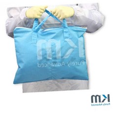 크린룸 작업복 방진복 이동 가방 손잡이 편리한 수납, 화이트