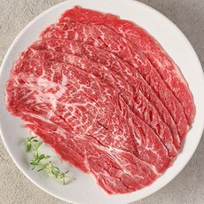 도담우 국내산 구이용 등심 대패 소고기 로스 (와사비솔트 증정), 4개, 300g