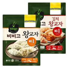 CJ 비비고 왕교자만두1050g+김치왕교자1050g, 1.05kg, 1세트