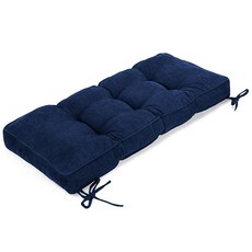 DETIBLUE 실내 가구용 쿠션 14 벤치 2CM 91 35 10 36, 48x16inch, 셔닐 블랙