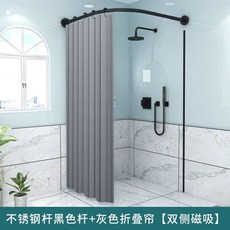 욕실 간이 샤워부스 이동식 설치 샤워실 샤워장 화장실 칸막이, M. 양면 자석흡착 벽폭 100100 텔레, P. 스테, 1개