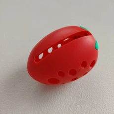 방진 통기성 메이크업 스폰지 딸기 사슴 계란 디자인과 여행 친화적 인 실리콘 뷰티 에그 퍼프 보관 상자, 01 중국, 17 strawberry-red