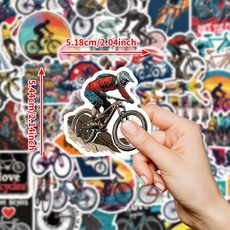 嗨購 50張創意競技山地車貼紙 暢銷塗鴉DIY滑板水杯裝飾貼畫, T01042500, 1個