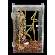 RepPark 直立式壓克力爬蟲飼養箱，適用於樹棲型雨林缸，附通風網，可堆疊設計, 1個