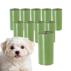 [우글우글] 반려동물 심플 배변봉투 풉백 리필형, 10개, 15개입, 그린