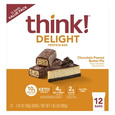 think Delight 巧克力花生醬派蛋白棒 12入, 480g, 1個