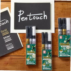 프라모델도색 사쿠라 메탈릭 유성펜 건담마커-펜터치 3본, 2.0mm Medium