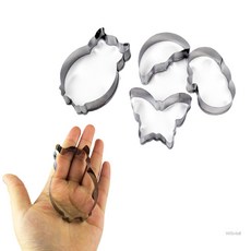 WSMall 쿠키틀 4P 쿠키만들기재료, 랜덤, 1세트