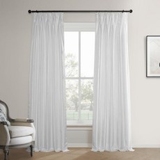 HPD Half Price Drapes 침실용 인조 실크 태피터 암막 커튼 길이 274.3cm(108인치) (패널 1개) 너비 63.5cm(25인치) x 길이 274.3cm(