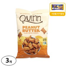 Quinn Snacks 필드 프레즐 너겟 땅콩 버터 사은품 추가증정, 198g, 3개